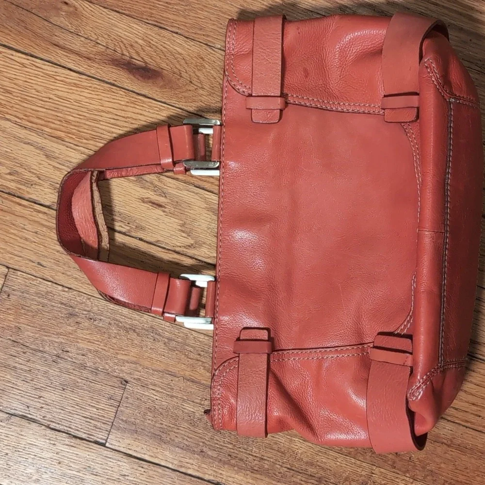 Michael Kors Saddle Bag Coral Leather Medium Women's Vintage Handbag